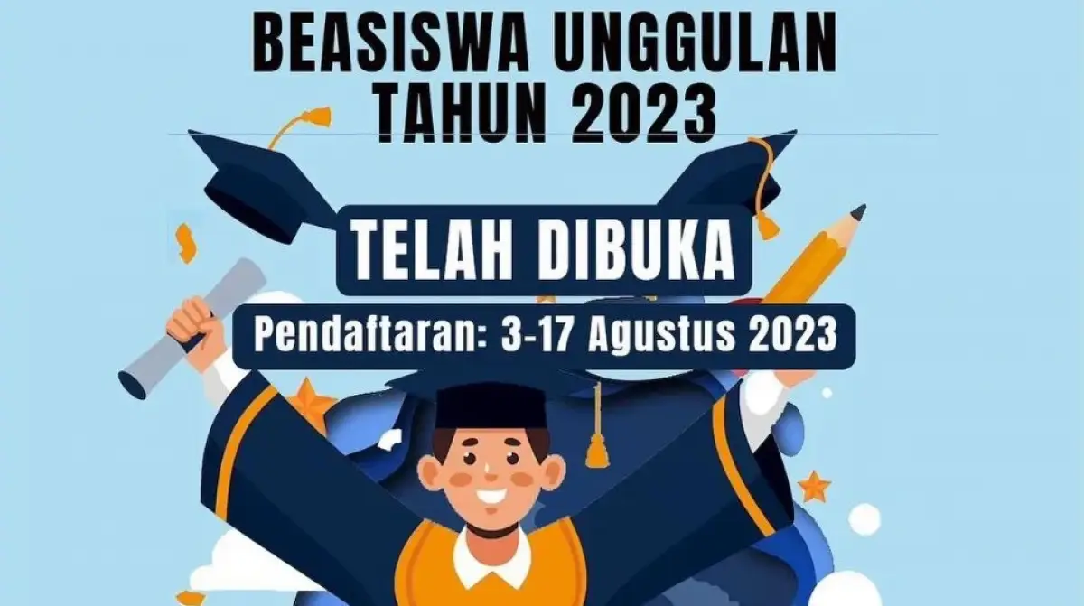 Pendaftaran Beasiswa Unggulan dibuka pada 3-17 Agustus 2023 untuk jenjang S1, S2 dan S3. (Sumber : kemdikbud.go.id)