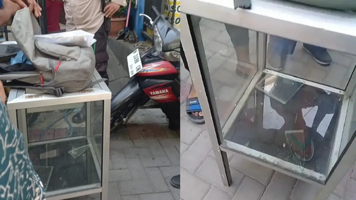 Maling kotak amal di Masjid Bismilah, Karang Kimpul RT 05 RW 02 Kelurahan Tambakrejo Kecamatan Gayamsari Kota Semarang, diserbu warga, Senin 14 Agustus 2023. (Sumber : Instagram @infokejadiansemarang.new)