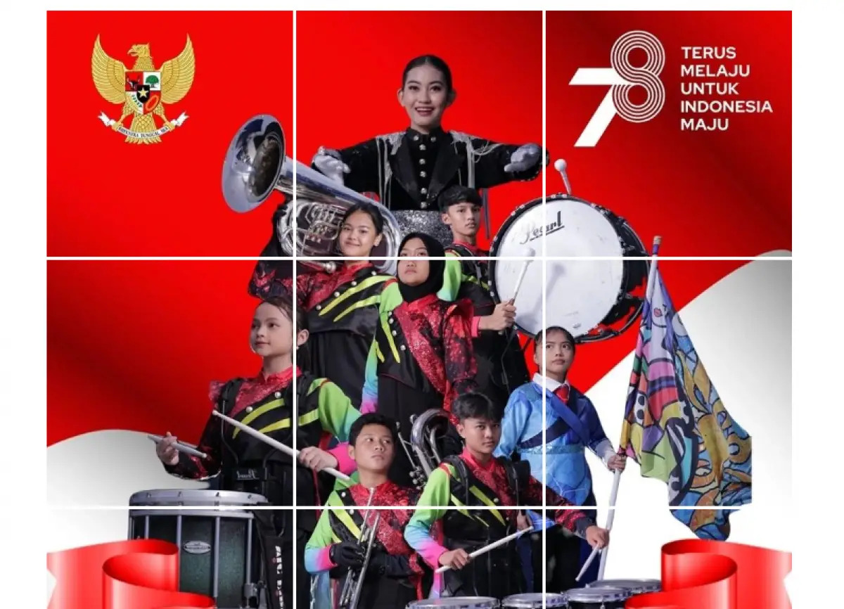 Marching Band Gita Bahana Smepsa SMPN 1 Semarang akan tampil di Istana Negara pada Upacara HUT Ke-78 Kemerdekaan RI (Sumber : Instagram/mbgbs.official)
