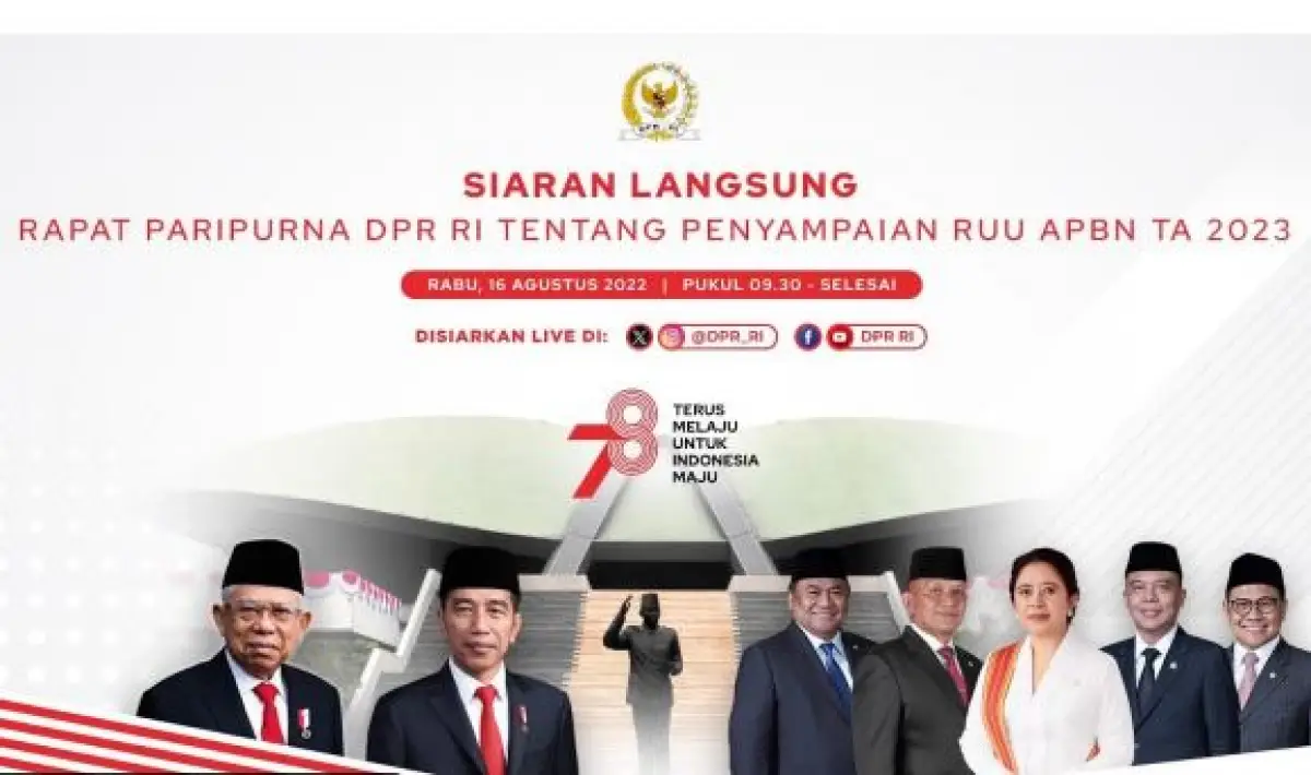 Link Live Streaming Pidato Presiden RI: Penyampaian RUU APBN Tahun 2024 (Sumber : YouTube DPR RI)