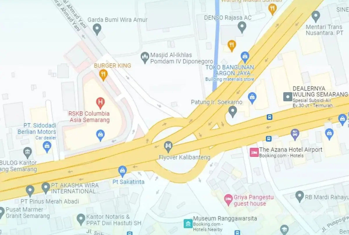 Dishub Kota Semarang siapkan 3 skenario lalu lintas untuk urai kemacetan di Kalibanteng. (Sumber : Google Maps)