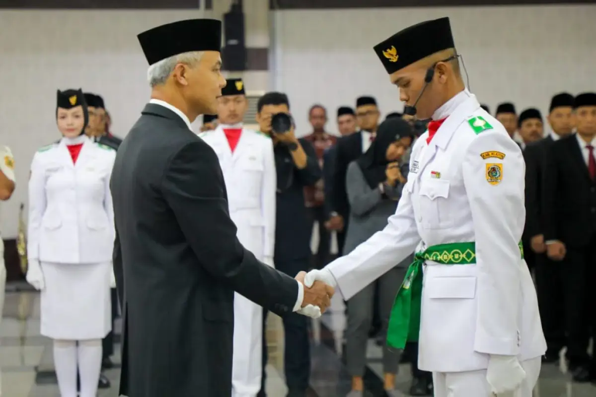 Paskibraka asal SMAN 2 Klaten ini bangga dengan profesi sang ayah sebagai satpam (Sumber : Jatengprov.go.id)