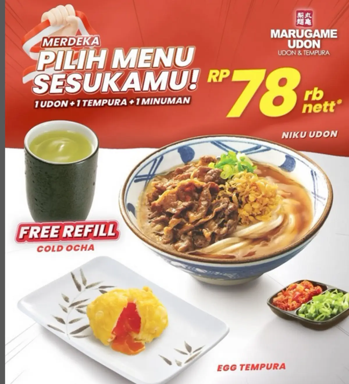 Promo Restoran Spesial HUT RI ke 78, Ada Marugame Udon sampai KFC! (Sumber : Instagram/@marugameudon)