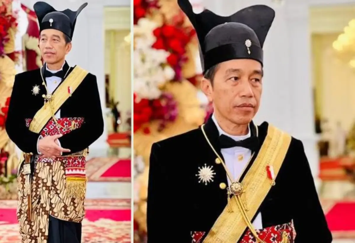 Makna Baju Daerah Ageman Songkok Singkepan Ageng yang Dikenakan Presiden Jokowi (Sumber : instagram.com/sekretariat.kabinet)