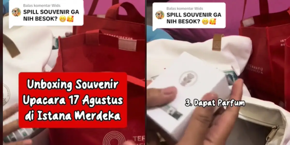 Terkuak! Ternyata Ini Isi Suvenir Perayaan HUT RI ke 78 di Istana Merdeka (Sumber : TikTok/@urdabeljyu)