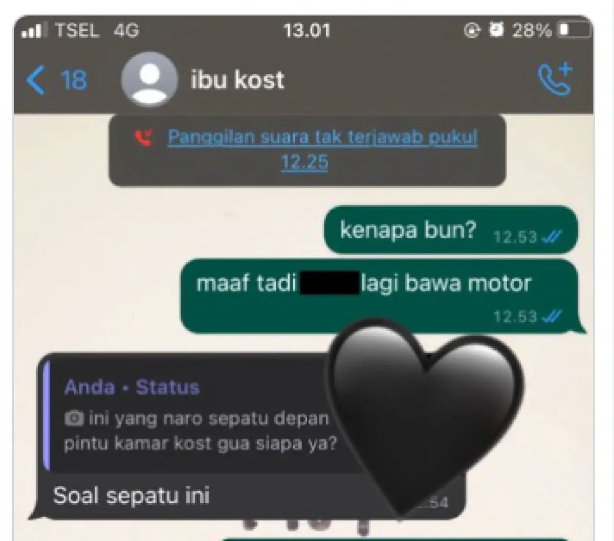 Ada Sepatu Laki di Depan Kamarnya, Wanita Ini Syok saat Ibu Kos Cerita Jujur Begini (Sumber : Twitter/@tanyarl)
