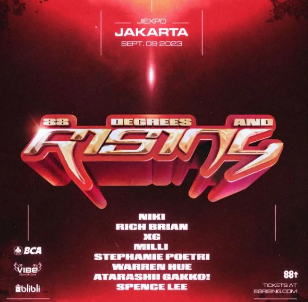 Festival Musik 88 Degrees & Rising Resmi DIBATALKAN (Sumber : instagram.com/hitcjakarta)