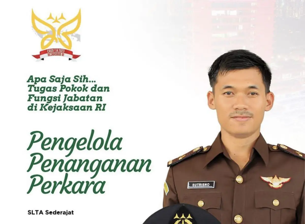 formasi pengelola penanganan perkara CPNS Kejaksaan bagi lulusan SMA (Sumber : instagram @biropegkejaksaan)