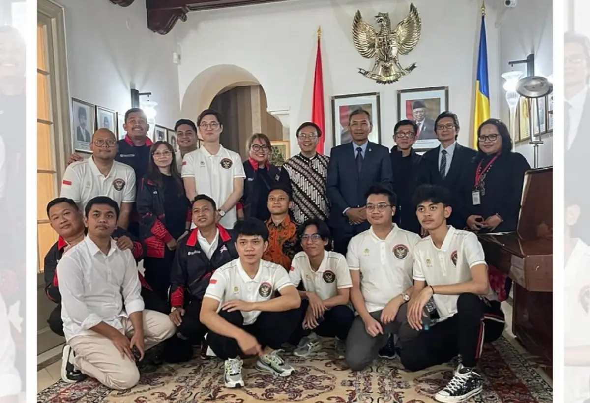 Tim Nasional eSport Indonesia di kejuaraan IESF World Esports Championship 2023 Rumania. (Sumber : Instagram/indonesiainbucharest)