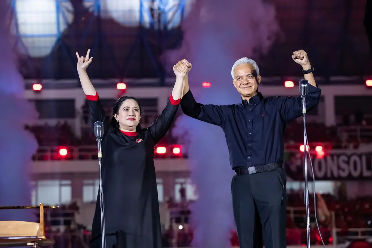 Puan Maharani siap untuk memenangkan Ganjar Pranowo di Pilpres 2024 saat berpidato di hadapan ribuan kader PDI Perjuangan di Stadion Jatidiri Semarang. (Sumber : Instagram @puanmaharani)