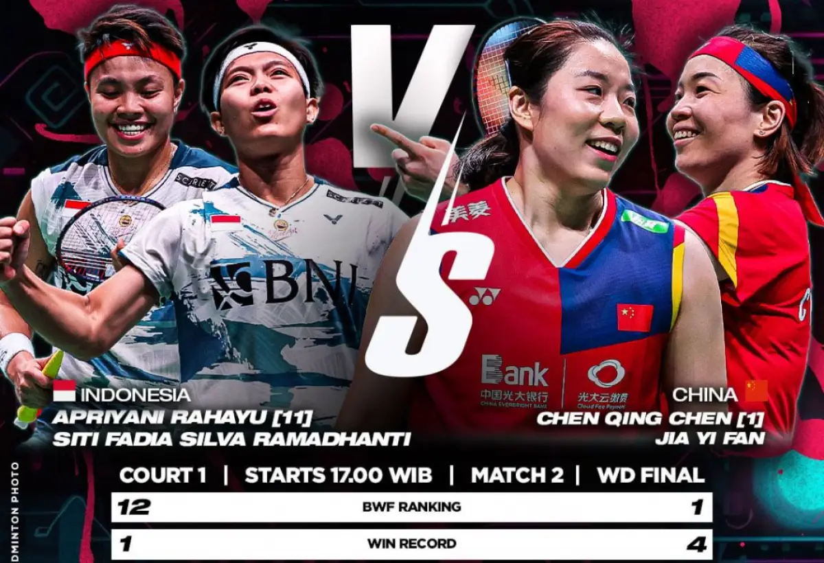 Apriyani Rahayu/Siti Fadia Silva Ramadhanti Siap Bersaing di Final Kejuaraan Dunia Bulu Tangkis 2023. (Sumber : Instagram/badminton.ina)