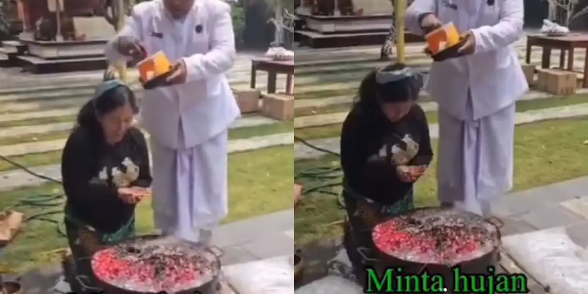 Mba Rara sebut sedang mencoba bantu turunkan hujan di Jabodetabek guna kurangi polusi udara (Sumber : Instagram/@coretankertas_)