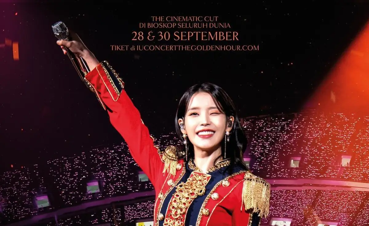 Konser IU The Golden Hour in Seoul bakal tayang di bioskop CGV 28 & 30 September 2023. (Sumber : iuconcertthegoldenhour.com)