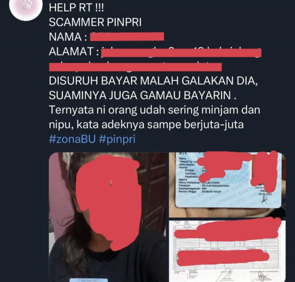 PINPRI yang marak menjerat masyarakat viral di media sosial Twitter (Sumber : Twitter @PartaiSocmed)