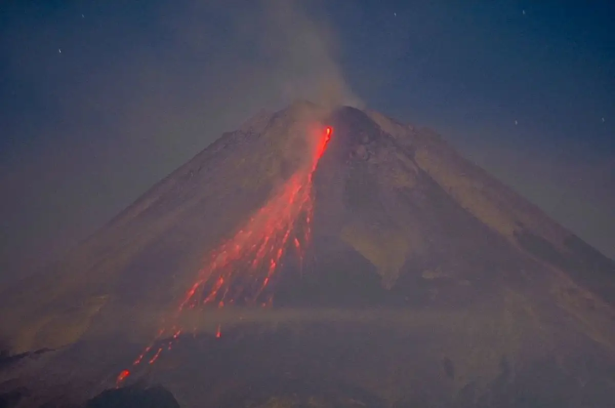 Gunung Merapi Erupsi pada 31 Agustus 2023 (Sumber : Twitter @merapi_uncover)