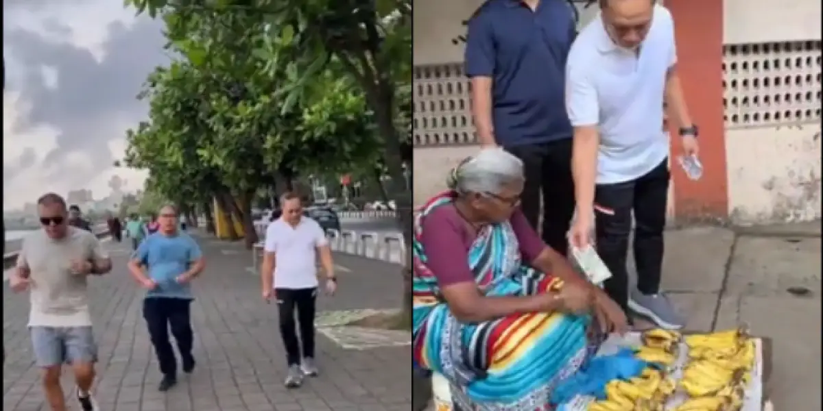 Sambil Lari Pagi, Zulkifli Hasan Bagi-bagi Uang di India, Warganet: Mau Nyalon Dapil Mumbai Pak? (Sumber : Twitter/@mediocrickey)