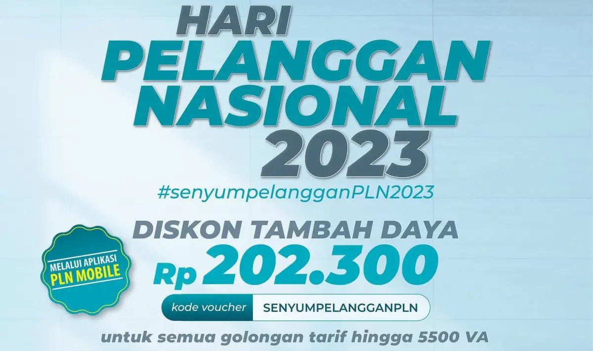 PLN memberikan promo tambah daya hanya Rp 202.300 untuk ke semua voltase hingga 5500 VA dari daya sebelumnya mulai 450 VA. (Sumber : PLN)