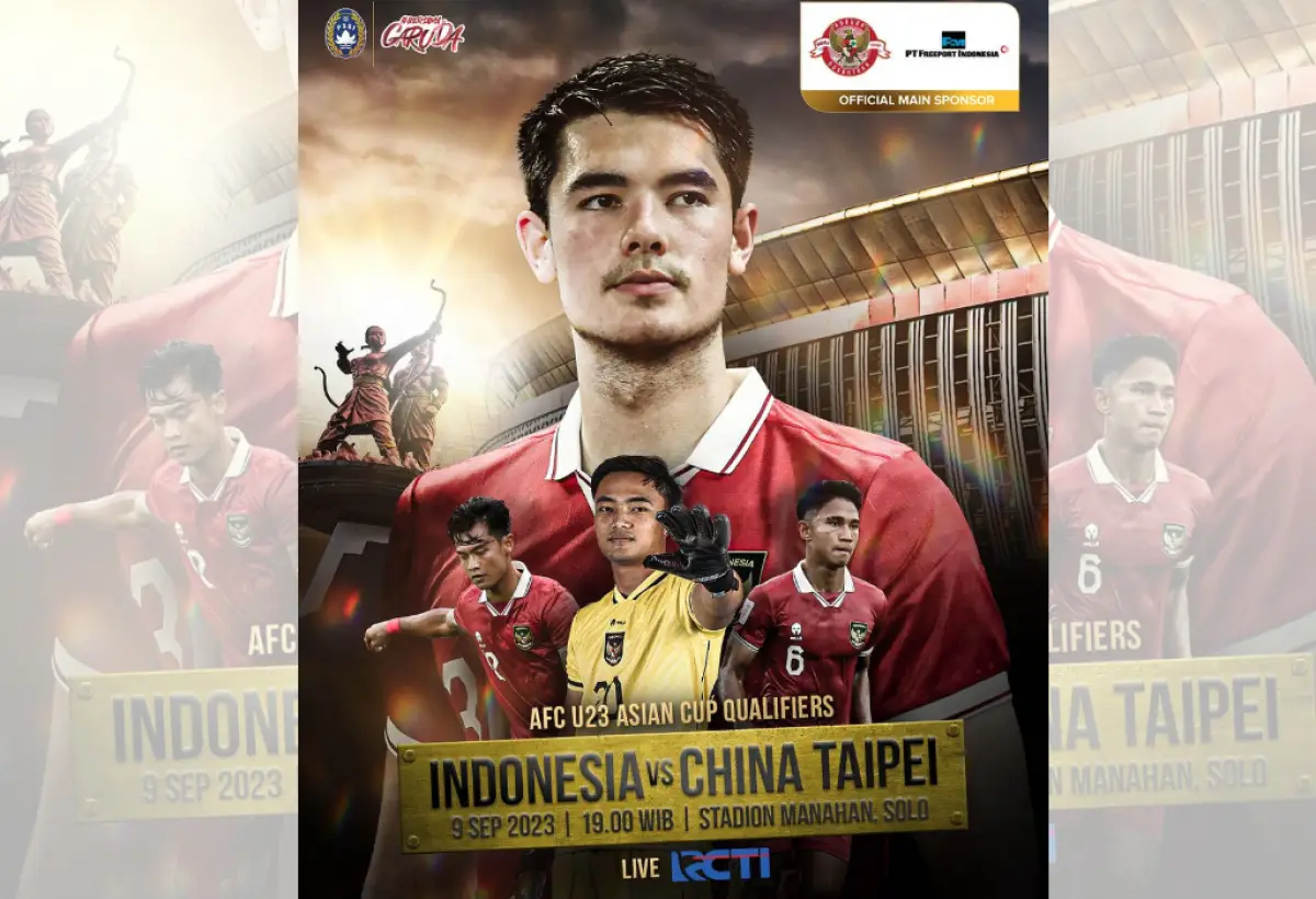 Siaran langsung pertandingan antara timnas Indonesia U-23 dan Taiwan atau China Taipei di RCTI. (Sumber : Instagram/timnas.indonesia)