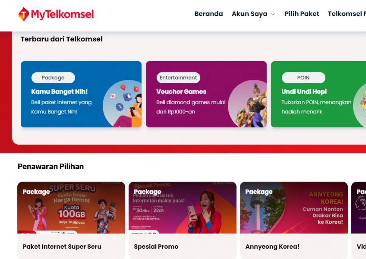 Cara dan Daftar Harga Berlangganan Netflix Dari MyTelkomsel (Sumber : my.telkomsel.com)