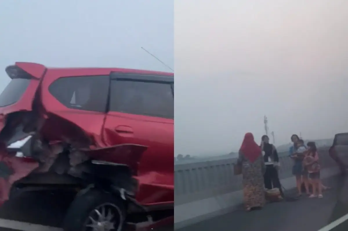 Kronologi kecelakaan beruntun di tol MBZ Jakarta disebabkan oknum TNI lawan arah? (Sumber : Twitter @bukangitutapi)