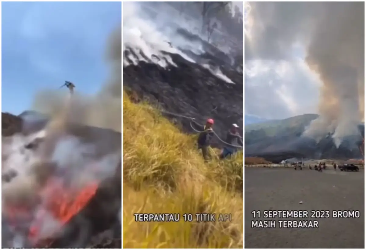 Api di Gunung Bromo Belum Padam, 274 Hektar Lebih Lahan Terbakar Akibat Flare Prewedding (Sumber : instagram.com/mimi.julid)