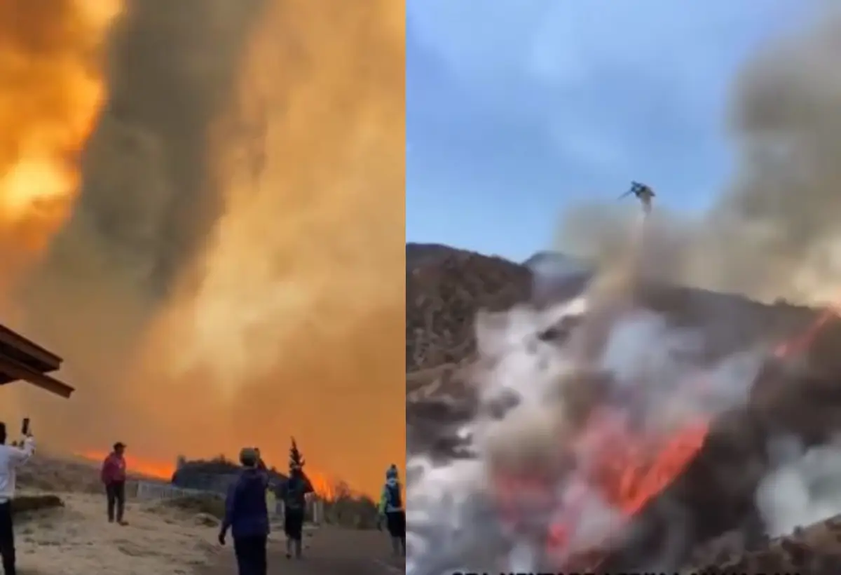 Kondisi Savana Bromo Masih Terbakar Hingga Munculkan Tornado Api, Kebakaran Gara-gara Flare Prewedding Tak Kunjung Padam (Sumber : Twitter.com)