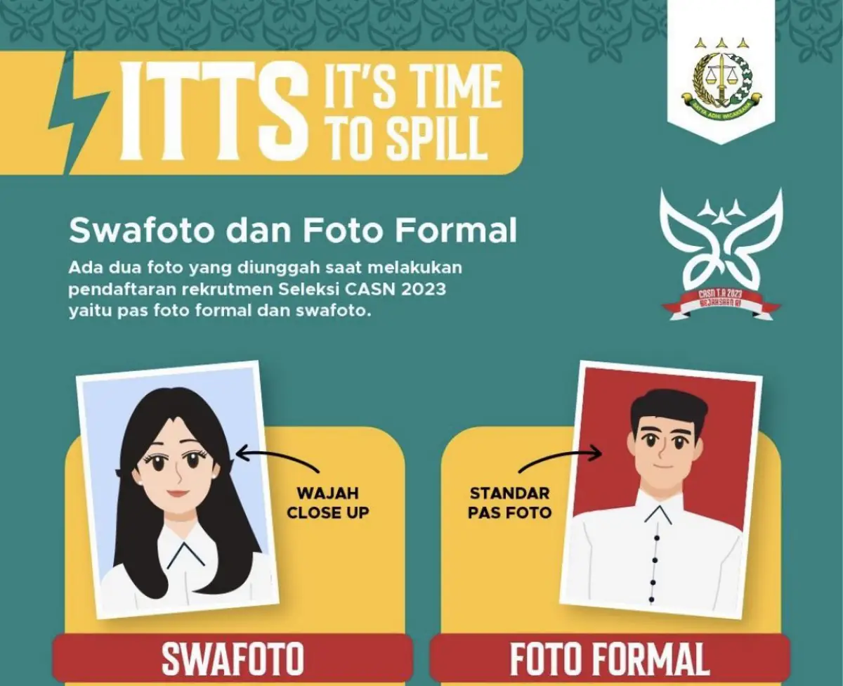 aturan swafoto untuk dokumen persyaratan CPNS Kejaksaan (Sumber : instagram @biropegkejaksaan)