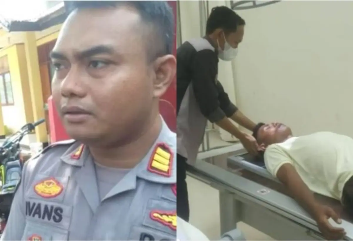 AKP Ivans Drajat, Kapolsek Komodo yang aniaya Satpam Bank usai tidak terima ditegur pakai helm ke ruang ATM (Sumber : Twitter.com/Heraloebss)