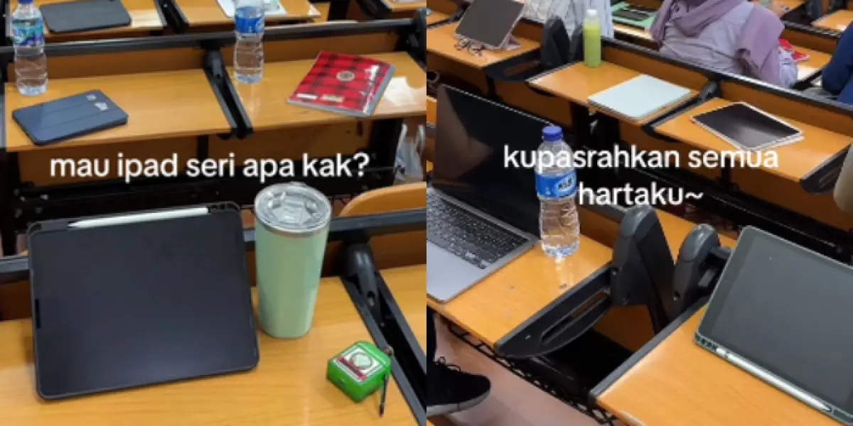 Geger Curhat Anak FK iPad Ketinggalan di Kantin: Yang Ilang Es Cekeknya, iPadnya Masih (Sumber : TikTok/@japiiww)