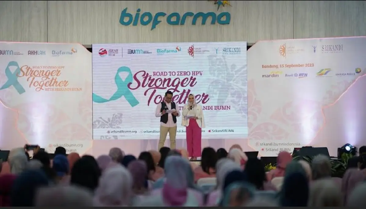 Kegiatan Road to Zero HPV Stronger Together with Srikandi BUMN di Gedung Biofarma, Bandung.