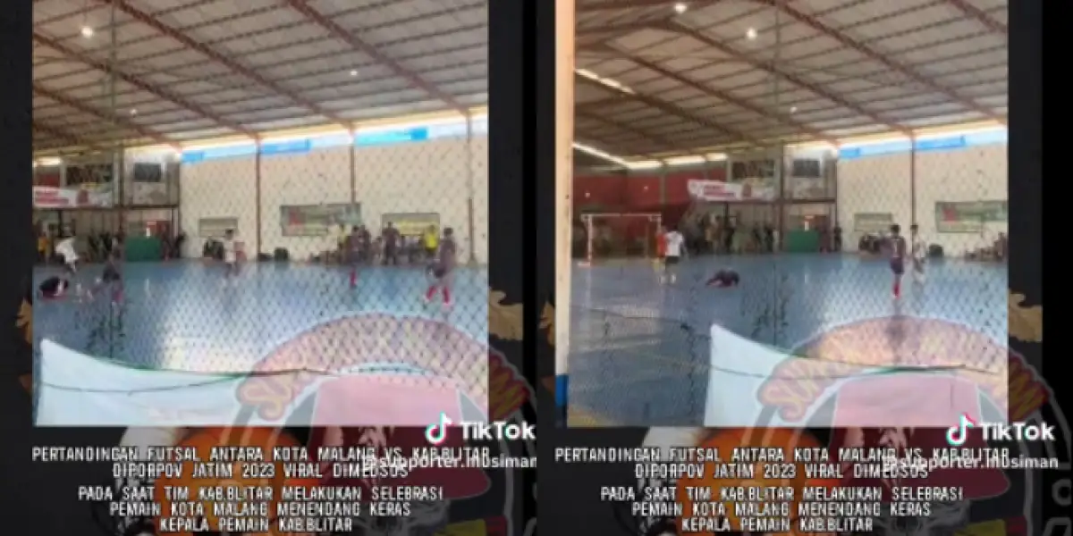 Mirip Aksi Mario Dandy, Video Atlet Futsal Ditendang Kepalanya saat Sujud Syukur Jadi Sorotan, Tante David Beri Komentar Menohok (Sumber : TikTok/@supporter.musiman)