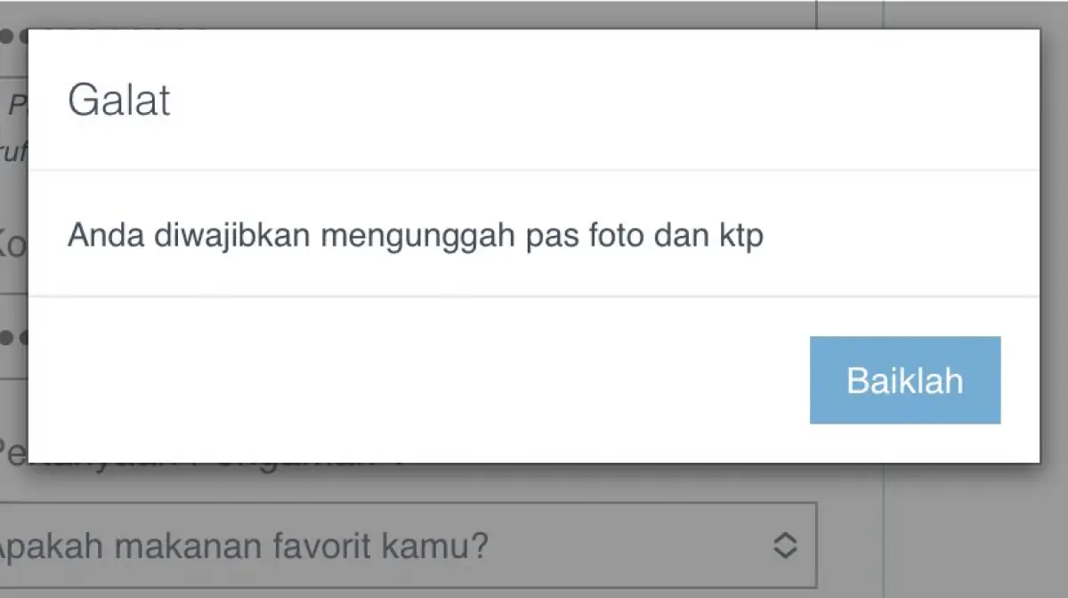 Pelamar CPNS PPPK 2023 masih gagal unggah swafoto dan KTP? Simak penjelasannya. (Sumber : daftar-sscasn.bkn.go.id)