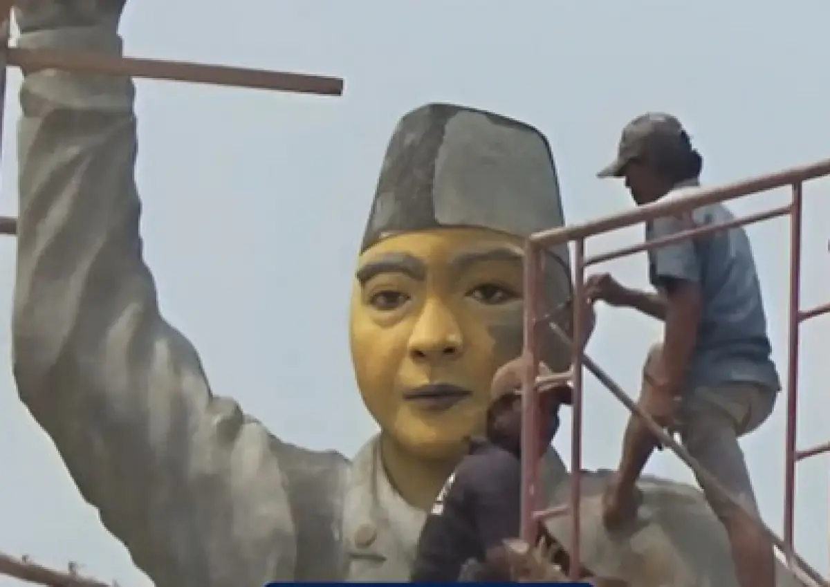 Habiskan Dana Rp500 Juta, Penampakan Patung Bung Karno di Banyuasin Ini Malah Bikin Publik Elus Dada (Sumber : Twitter/@kegblgnunfaedah)