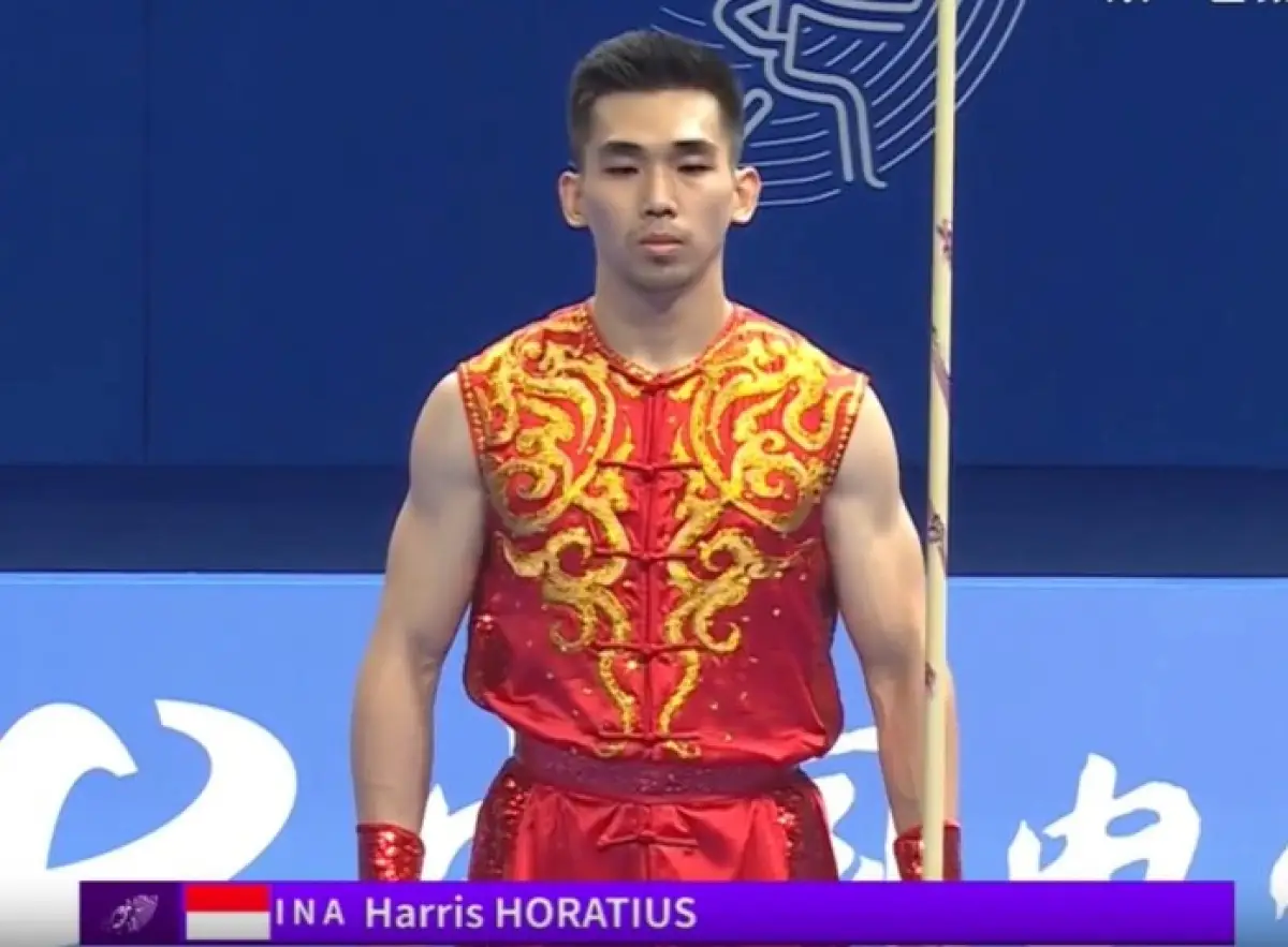 Atlet Wushu Harris Horatius Sumbangkan Emas Ketiga di Asian Games Hangzhou (Sumber : Twitter.com/ainurohman)