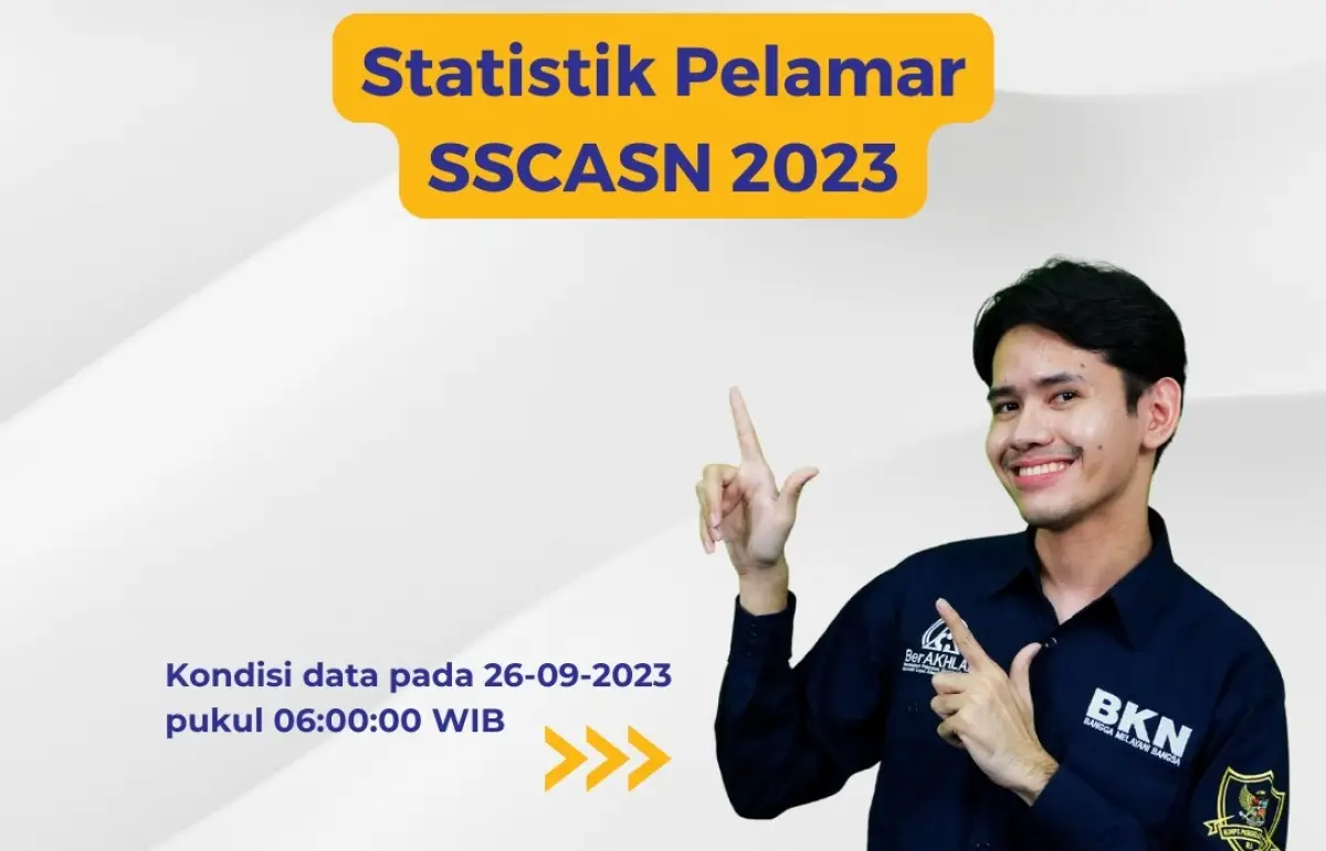 Statistik pelamar SSCASN 2023: jumlah pelamar CPNS dan PPPK 2023. (Sumber : BKN)