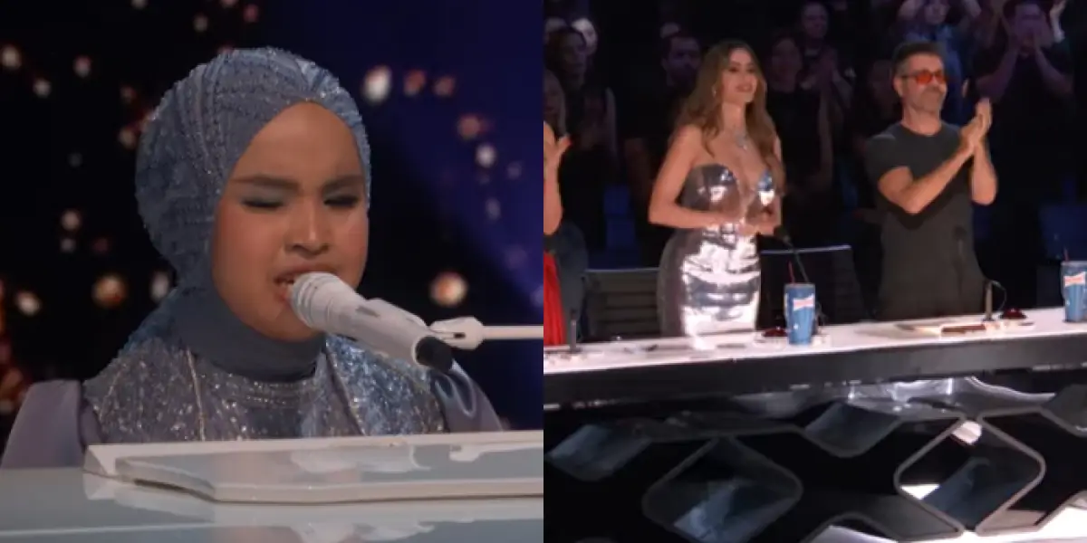 Simon Cowell Sampai Beri Pelukan Hangat, Begini Penampilan Putri Ariani di Final AGT 2023 (Sumber : YouTube/@America's Got Talent)