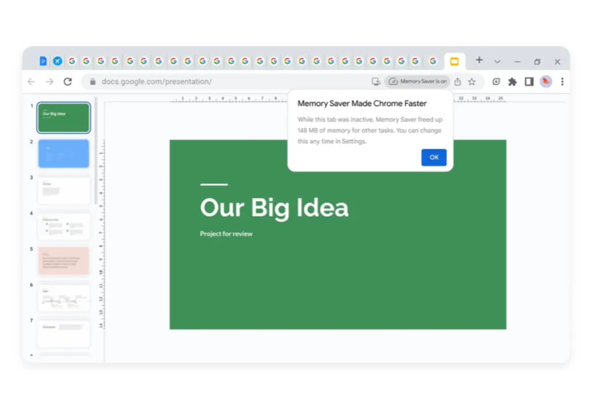 Google kembangkan fitur baru Chrome, optimalkan kinerja tab aktif. (Sumber : google)