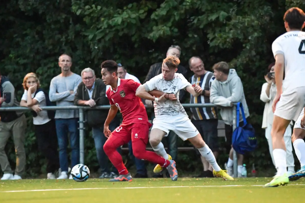 Timnas U-17 Indonesia vs TSV Meerbusch U-17. (Sumber : PSSI)