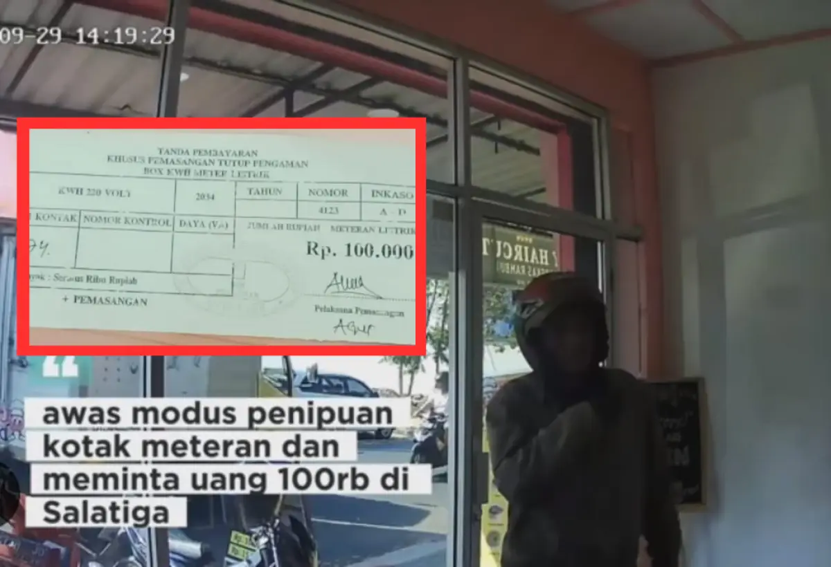 VIRAL Modus Penipuan di Jawa Tengah, Oknum Pura-pura Pasang Tutup Pengaman Meteran Listrik (Sumber : instagram.com/infokabarsalatiga)