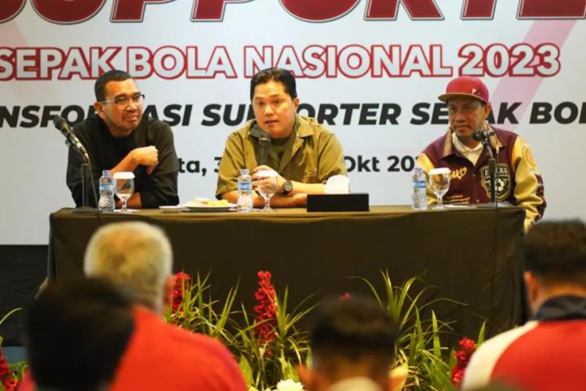 Erick Thohit targetkan percepatan transformasi suporter selesai satu tahun. (Sumber : PSSI)