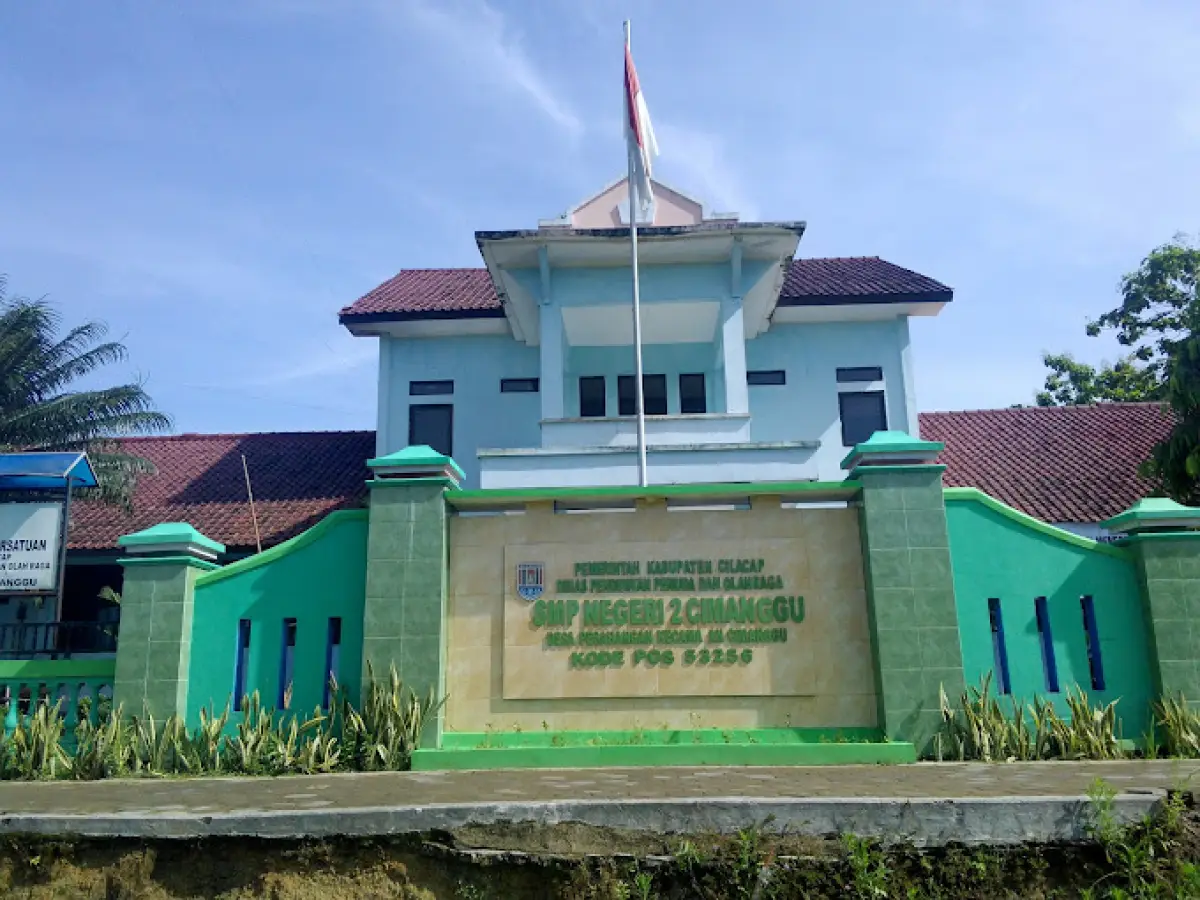 SMP Negeri 2 Cimanggu di Cilacap, sekolah yang sedang ramai kasus bullying atau kekerasan fisik antara siswa dengan siswa lainnya. (Sumber : Google Adam Saputra)