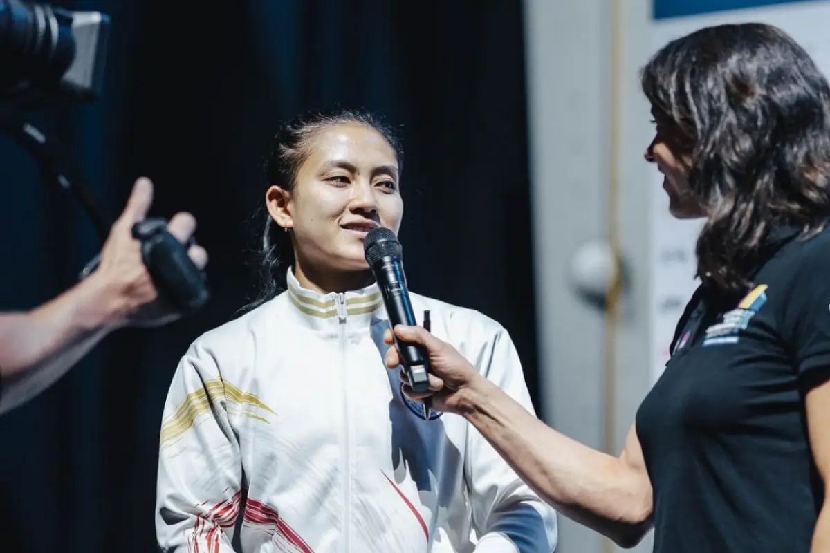 Desak Made Rita Kusuma Dewi pecahkan rekor nomor speed Asian Games, catatkan waktu 6,600 detik. (Sumber : Instagram/desakmaderita01)