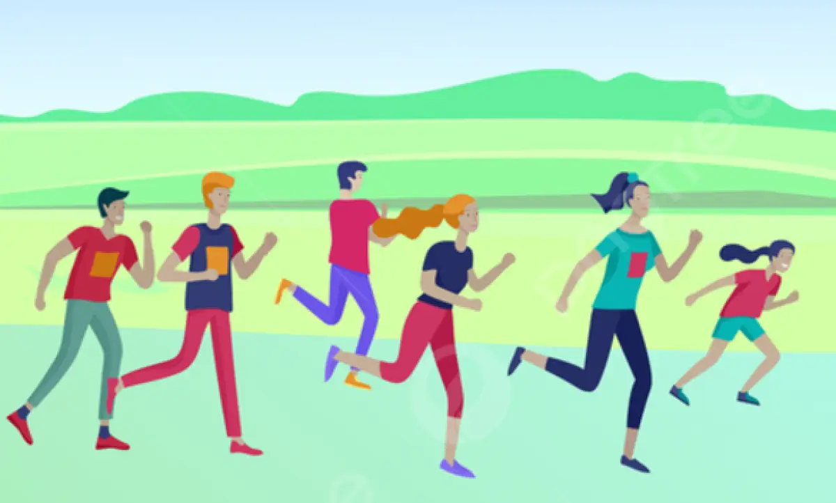 Ilustrasi lomba lari. Kecamatan Gajahmungkur gelar lomba Lari Obor pada Sabtu 4 November 2023. (Sumber : Pngtree)