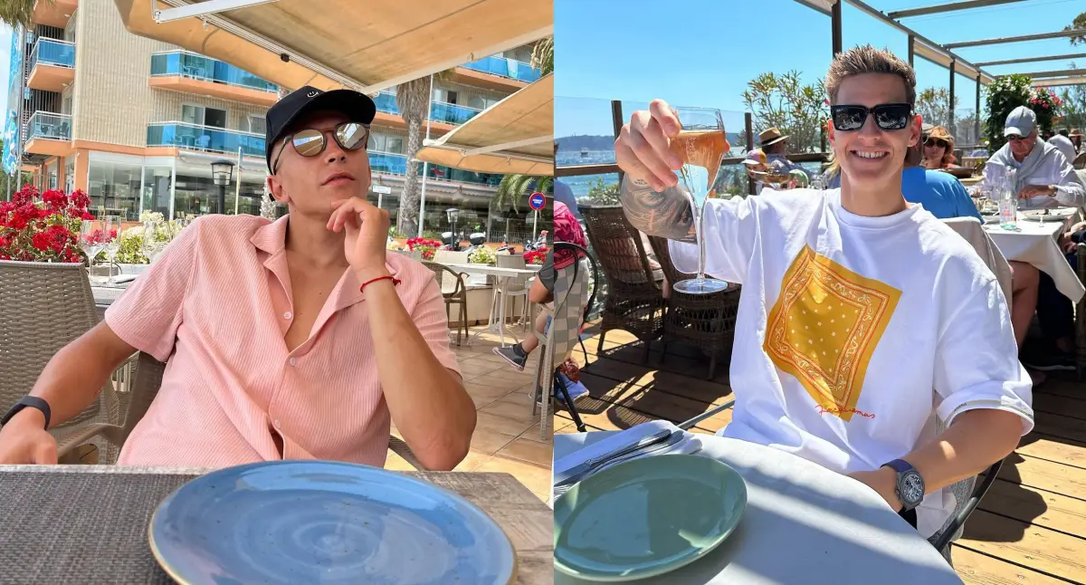 Dua rider MotoGP, Raul Fernandez dan Fabio Quartararo, mampir ke Bali sebelum ke Mandalika untuk MotoGP Indonesia 2023. (Sumber : Instagram @raulfernandez_25 @fabioquartararo20)