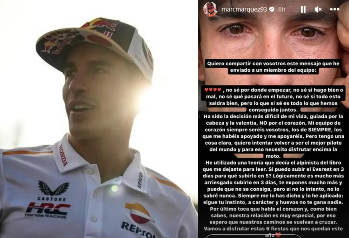 Pesan Haru Marc Marquez yang Resmi Tinggalkan Honda Usai MotoGP 2023 (Sumber : kolase foto MotoGP & Instagram.com/marcmarquez93)