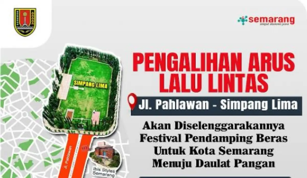 Info Pengalihan Arus Lalu Lintas Semarang Malam Ini Sampai Besok (Sumber : instagram.com/semarangpemkot)