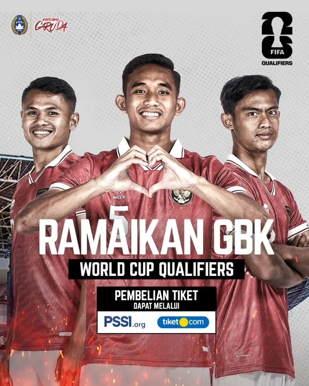 Link beli tiket Timnas Indonesia vs Brunei Darussalam di Kualifikasi Piala Dunia 2026, Kamis 12 Oktober 2023.