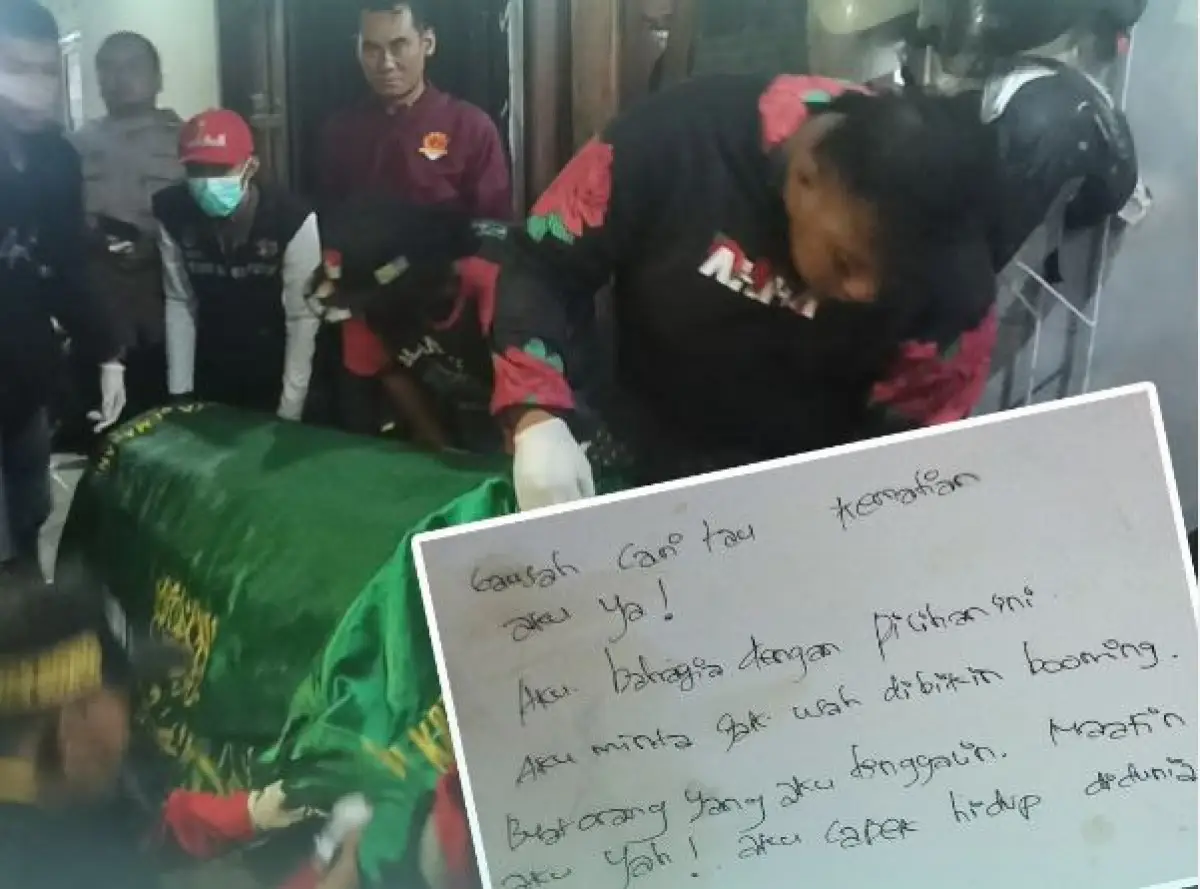 Isi surat yang ditinggalkan seorang perempuan usai ditemukan tewas di kamar kos (Sumber : instagram.com/jpradarsemarang)