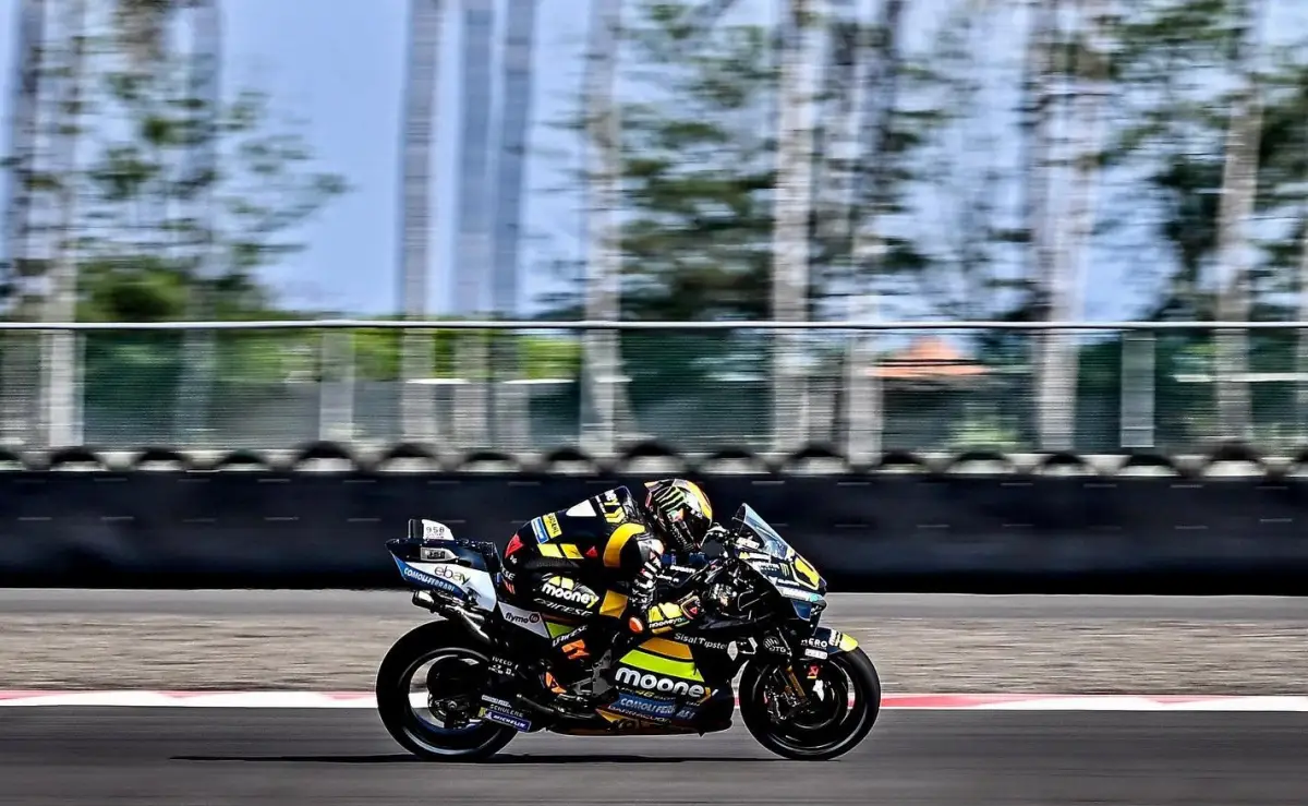 Sesi kualifikasi MotoGP Indonesia 2023 berakhir Sabtu 14 Oktober 2023 siang ini, dengan hasil Luca Marini yang berada di pole position. (Sumber : Instagram @lucamarini10)