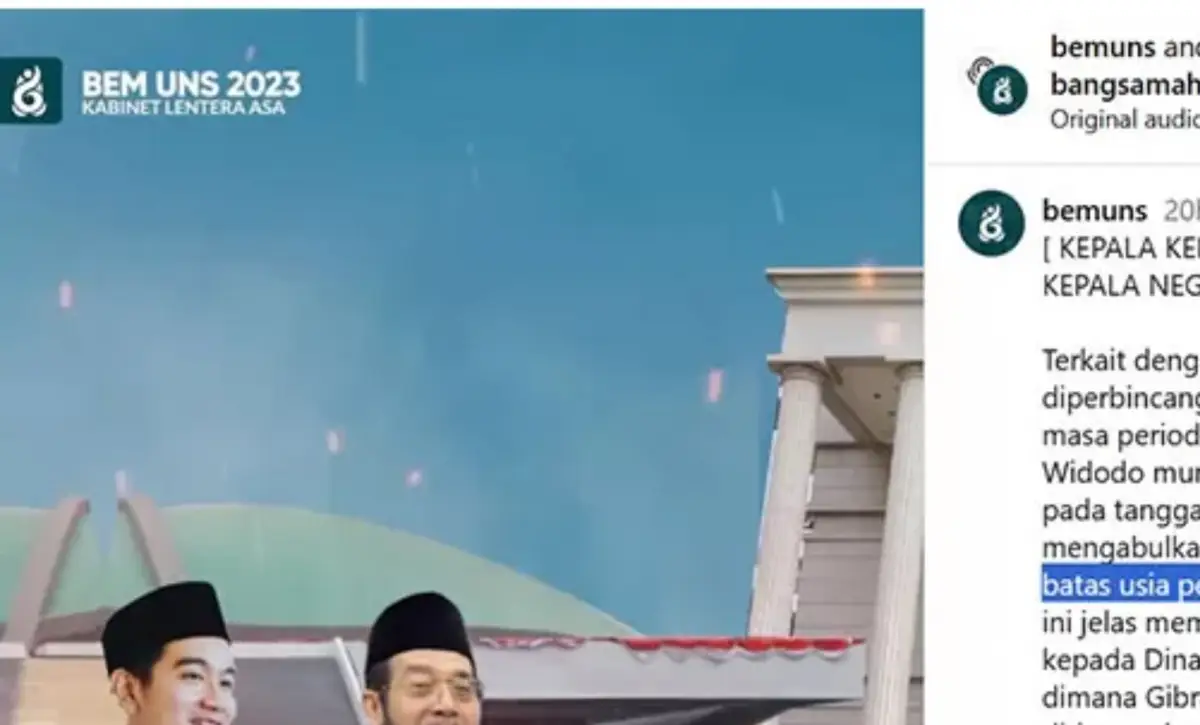 Kritik BEM UNS terkait Putusan MK (Sumber : antara)